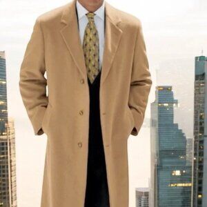 JoS A Bank 100% camel hair dress top coat 42R